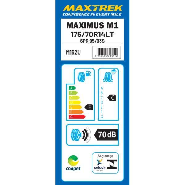 175/70 R14 LT 6PR 95/93S Maximus M1 Maxtrek - Imagem 3