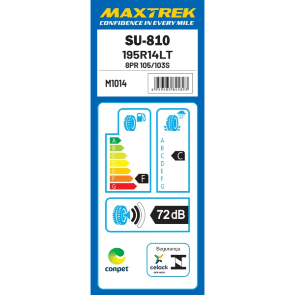 195 R14LT 8PR 105/103S SU-810 Maxtrek - Imagem 3