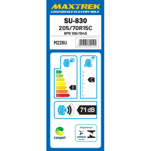 205/70 R15C 8PR 106/104S SU-830 Maxtrek - Image 3