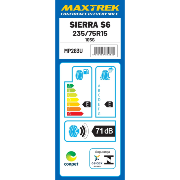 235/75 R15 105S Sierra S6 Maxtrek - Imagem 3