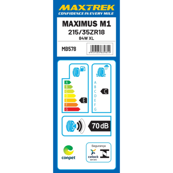 215/35 ZR18 84W XL Maximus M1 Maxtrek - Image 3