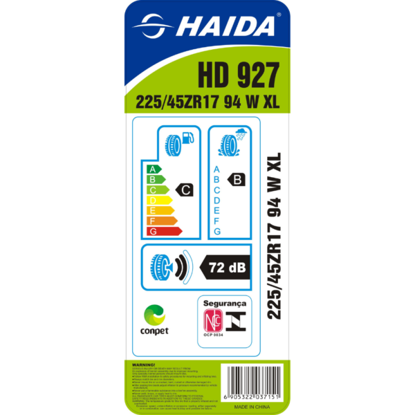 225/45 ZR17 94W XL HD927 Haida - Image 2