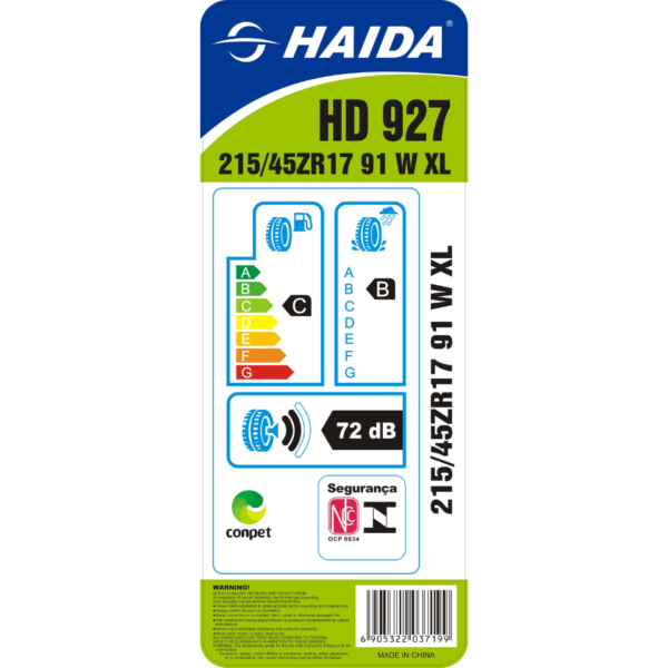 215/45 ZR17 91W XL HD927 Haida - Image 2